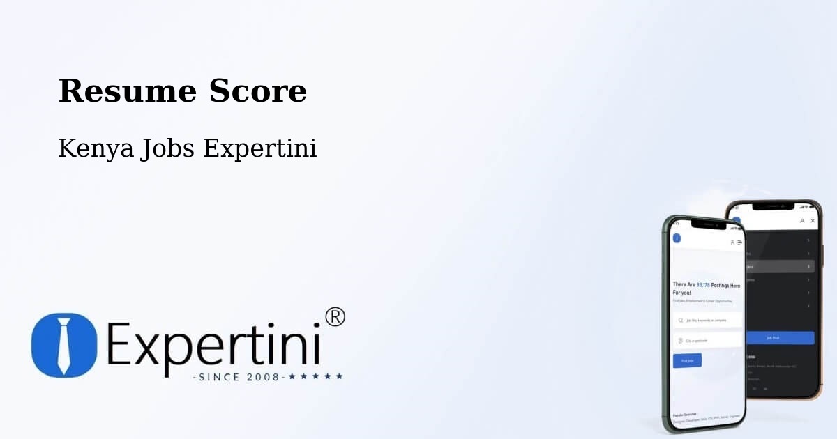 Resume Score & Job Description Match Tool – Kenya - Kenya Jobs Expertini